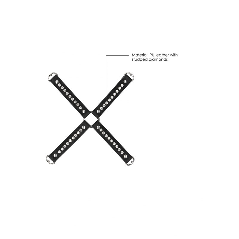 OUCH! Diamond Studded Hogtie - Black Restraint – Sex toys NZ by Naughtyhut. Discreet delivery nationwide.