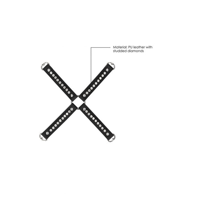 OUCH! Diamond Studded Hogtie - Black Restraint – Sex toys NZ by Naughtyhut. Discreet delivery nationwide.