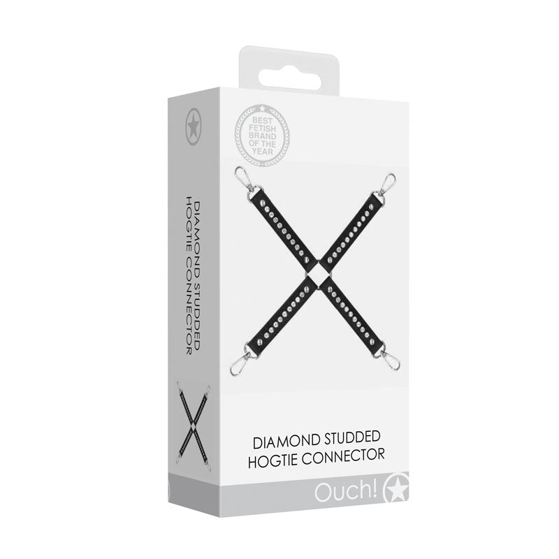 OUCH! Diamond Studded Hogtie - Black Restraint – Sex toys NZ by Naughtyhut. Discreet delivery nationwide.