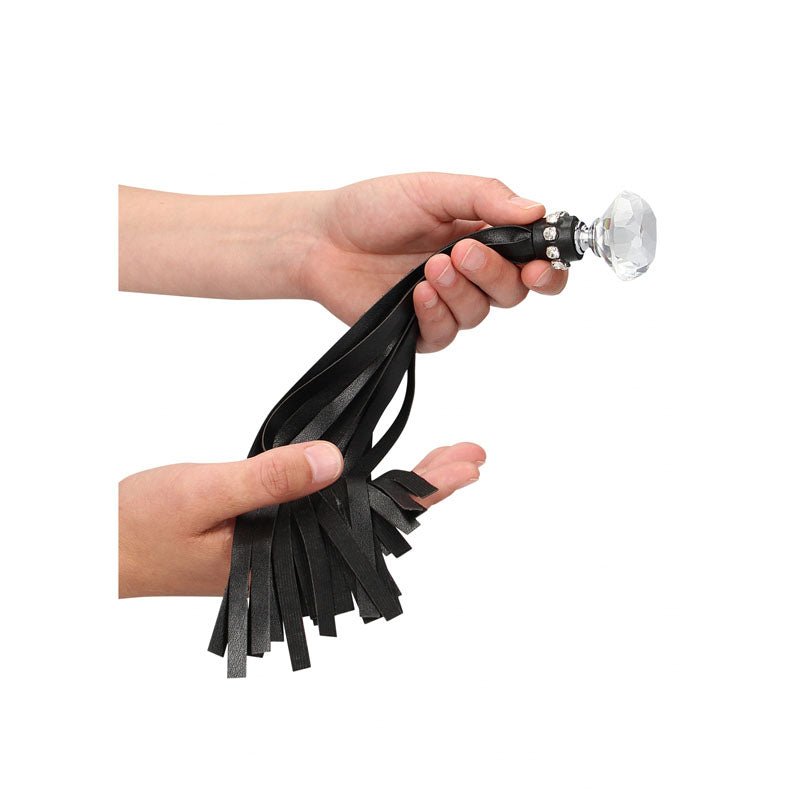Buy OUCH! Diamond Studded Whip - Black Whip – Naughtyhut NZ sex toys online. Discreet delivery & top brands.