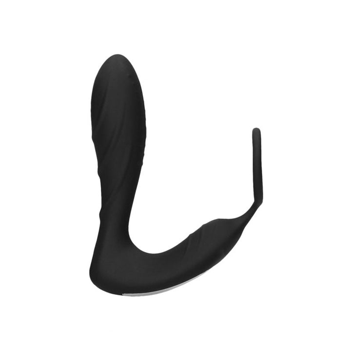 OUCH! E - stim & Vibrating Butt Plug Cock Ring - Black USB Rechargeable Vibrating Butt Plug & Cock Ring with e - Stim – Sex toys NZ by Naughtyhut. Discreet delivery nationwide.
