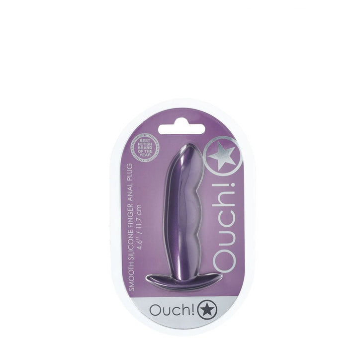 OUCH! Finger Anal Plug - Metallic Purple - Metallic Purple 11.7 cm Butt Plug – Sex toys NZ by Naughtyhut. Discreet delivery nationwide.