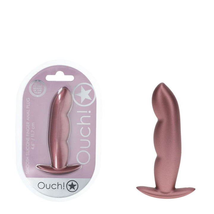 OUCH! Finger Anal Plug - Rose Gold - Rose Gold 11.7 cm Butt Plug – Sex toys NZ by Naughtyhut. Discreet delivery nationwide.