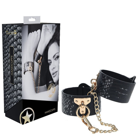 Buy OUCH! Florence Collection - Handcuffs - Black Restraints – Naughtyhut NZ sex toys online. Discreet delivery & top brands.