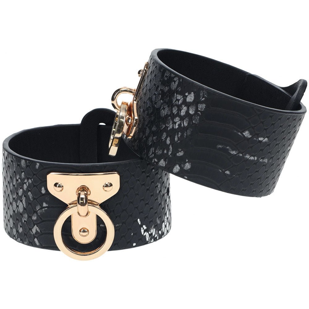 Buy OUCH! Florence Collection - Handcuffs - Black Restraints – Naughtyhut NZ sex toys online. Discreet delivery & top brands.
