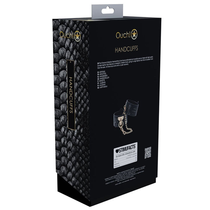OUCH! Florence Collection - Handcuffs - Black Restraints – Sex toys NZ by Naughtyhut. Discreet delivery nationwide.