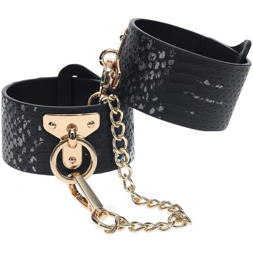 Buy OUCH! Florence Collection - Handcuffs - Black Restraints – Naughtyhut NZ sex toys online. Discreet delivery & top brands.