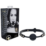 Buy OUCH! Florence Collection - Silicone Ball Gag - Black Breathable Mouth Restraint – Naughtyhut NZ sex toys online. Discreet delivery & top brands.