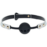 Buy OUCH! Florence Collection - Silicone Ball Gag - White Breathable Mouth Restraint – Naughtyhut NZ sex toys online. Discreet delivery & top brands.
