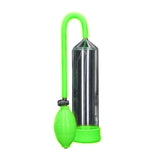 Buy OUCH! Glow In The Dark Classic Penis Pump - Clear/Green Penis Pump – Naughtyhut NZ sex toys online. Discreet delivery & top brands.