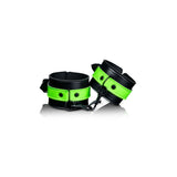 Buy OUCH! Glow In The Dark Handcuffs - Black/Glow In Dark Restraints – Naughtyhut NZ sex toys online. Discreet delivery & top brands.