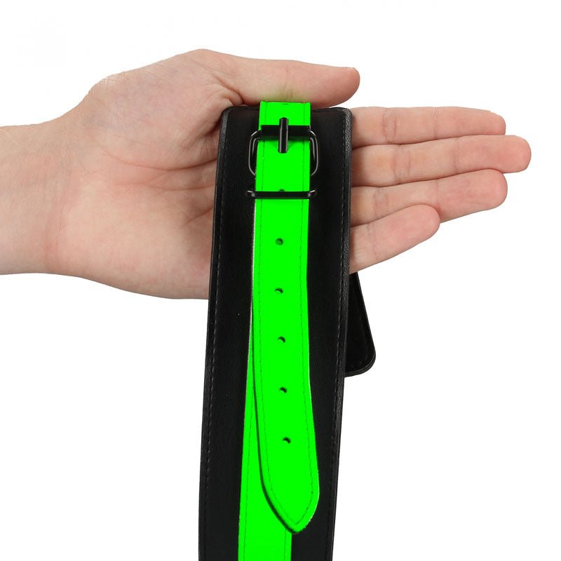 Buy OUCH! Glow In The Dark Handcuffs - Black/Glow In Dark Restraints – Naughtyhut NZ sex toys online. Discreet delivery & top brands.