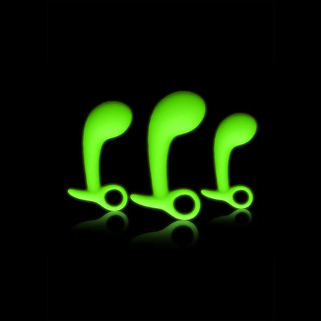 Buy OUCH! Glow In The Dark Prostate Kit - Glow in Dark Prostate Massagers - Set of 3 – Naughtyhut NZ sex toys online. Discreet delivery & top brands.