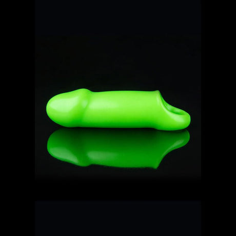 Buy OUCH! Glow In The Dark Smooth Thick Stretchy Penis Sleeve - Glow in Dark 15.5 cm Penis Extension Sleeve – Naughtyhut NZ sex toys online. Discreet delivery & top brands.