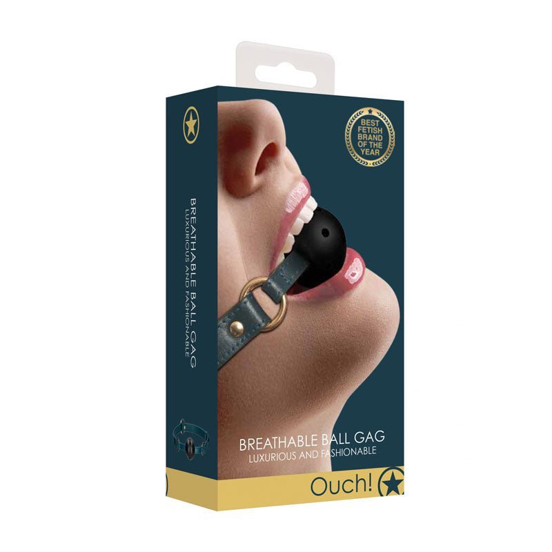 OUCH! Halo - Breathable Ball Gag - Green Mouth Restraint – Sex toys NZ by Naughtyhut. Discreet delivery nationwide.