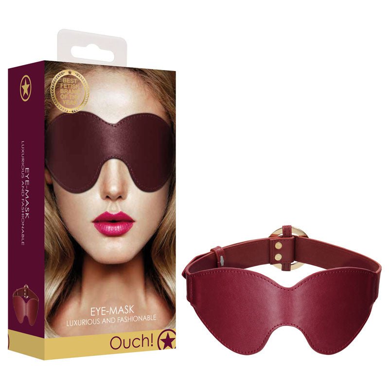 OUCH! Halo - Eyemask - Burgundy Eye Mask – Sex toys NZ by Naughtyhut. Discreet delivery nationwide.