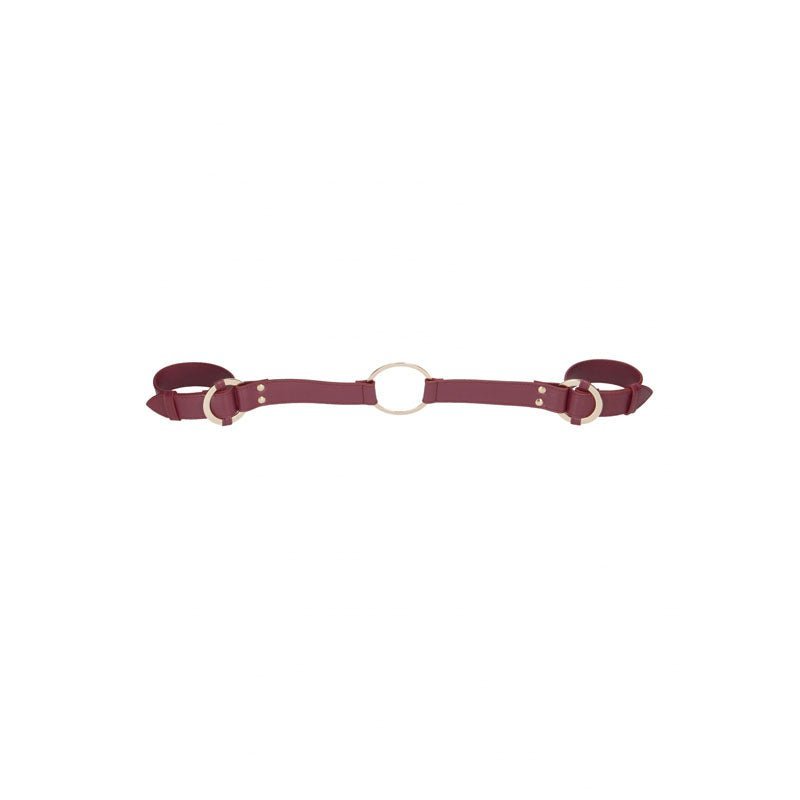 OUCH! Halo - Handcuff With Connector - Burgundy Restraint – Sex toys NZ by Naughtyhut. Discreet delivery nationwide.