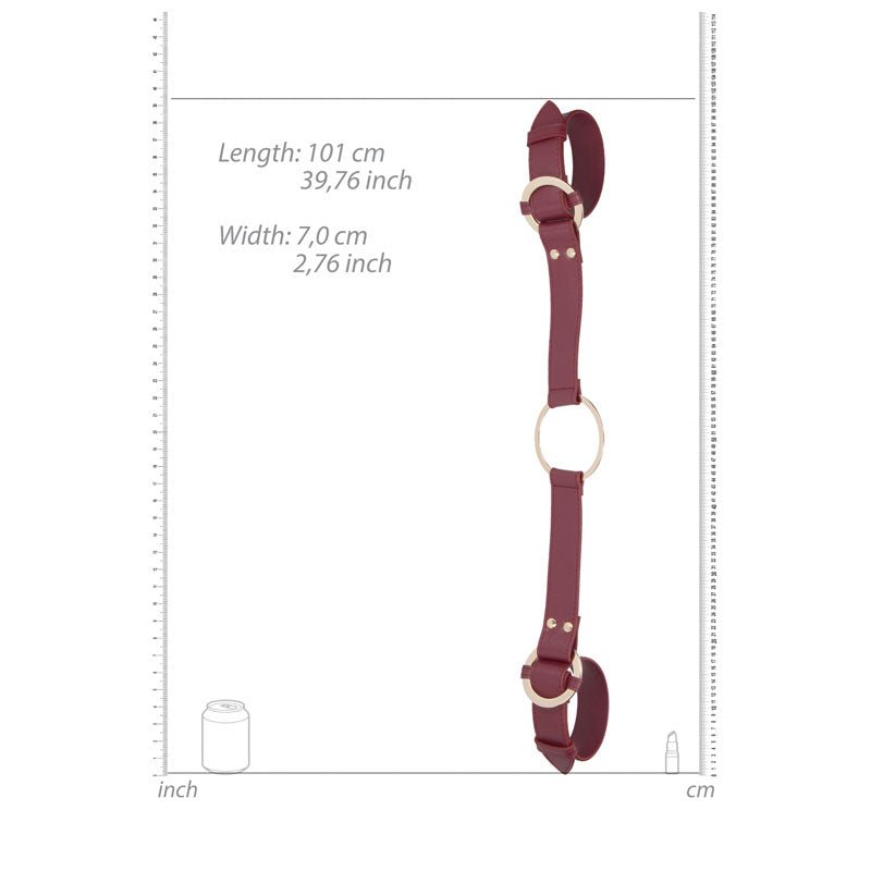 OUCH! Halo - Handcuff With Connector - Burgundy Restraint – Sex toys NZ by Naughtyhut. Discreet delivery nationwide.