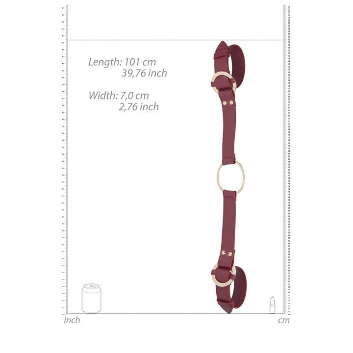 OUCH! Halo - Handcuff With Connector - Burgundy Restraint – Sex toys NZ by Naughtyhut. Discreet delivery nationwide.