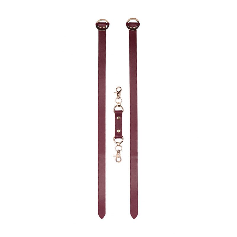 OUCH! Halo - Thigh Cuffs - Burgundy Leg Restraints – Sex toys NZ by Naughtyhut. Discreet delivery nationwide.