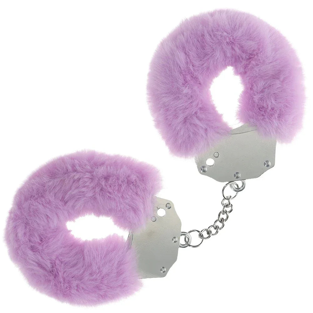 OUCH! Heavy - Duty Fluffy Cuffs - Lavender - Lavender Fluffy Restraints – Sex toys NZ by Naughtyhut. Discreet delivery nationwide.
