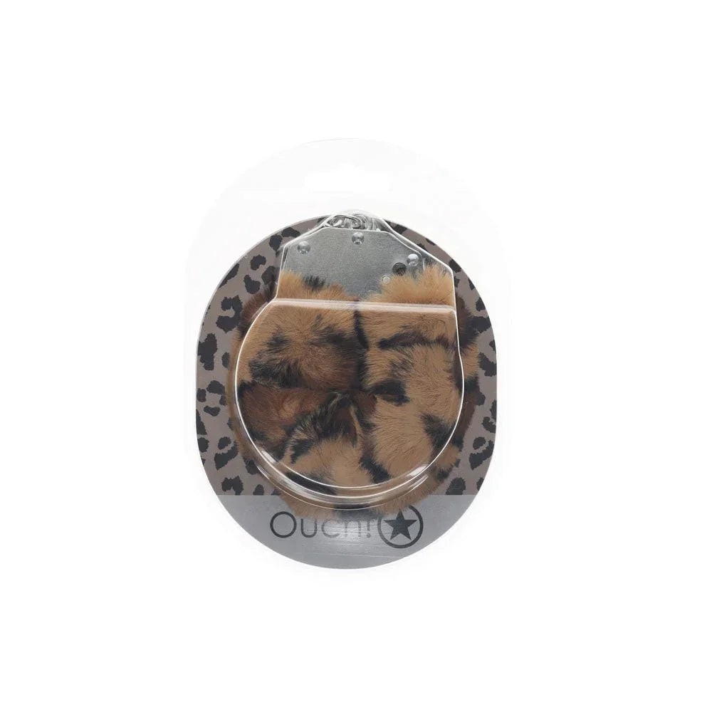 OUCH! Heavy - Duty Fluffy Cuffs - Leopard - Leopard Fluffy Restraints – Sex toys NZ by Naughtyhut. Discreet delivery nationwide.