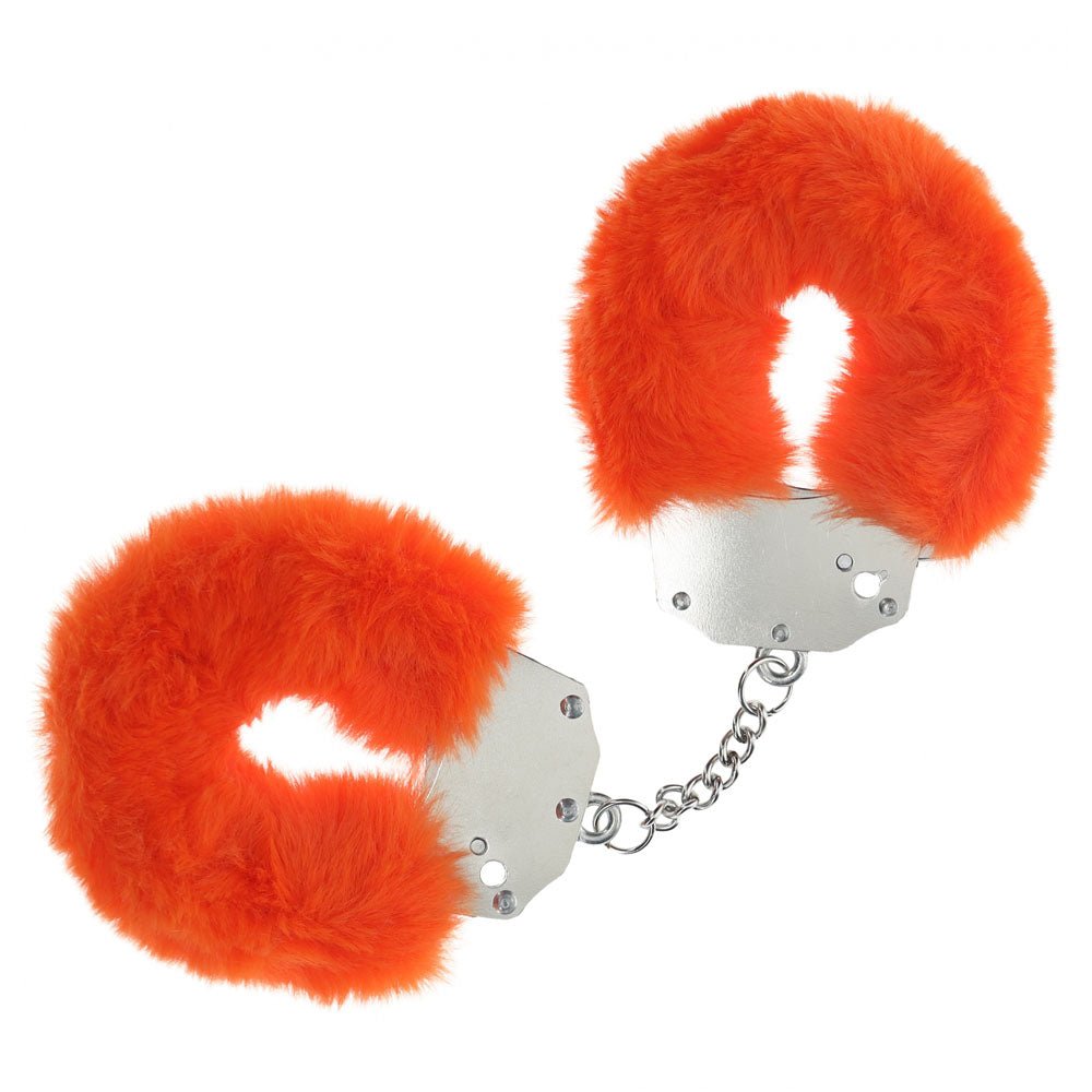 OUCH! Heavy - Duty Fluffy Cuffs - Orange - Orange Fluffy Restraints – Sex toys NZ by Naughtyhut. Discreet delivery nationwide.