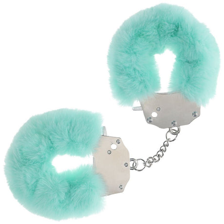 Buy OUCH! Heavy - Duty Fluffy Cuffs - Powder Green - Powder Green Fluffy Restraints – Naughtyhut NZ sex toys online. Discreet delivery & top brands.