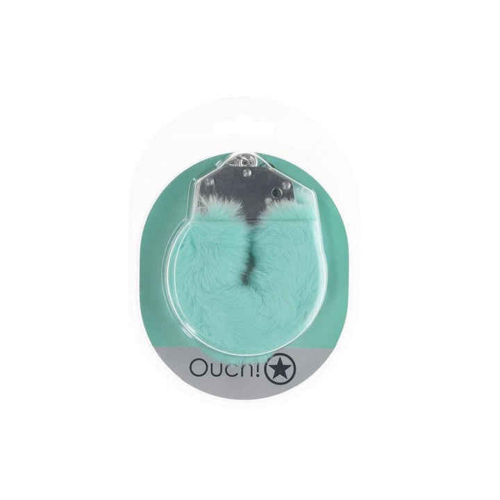 OUCH! Heavy - Duty Fluffy Cuffs - Powder Green - Powder Green Fluffy Restraints – Sex toys NZ by Naughtyhut. Discreet delivery nationwide.