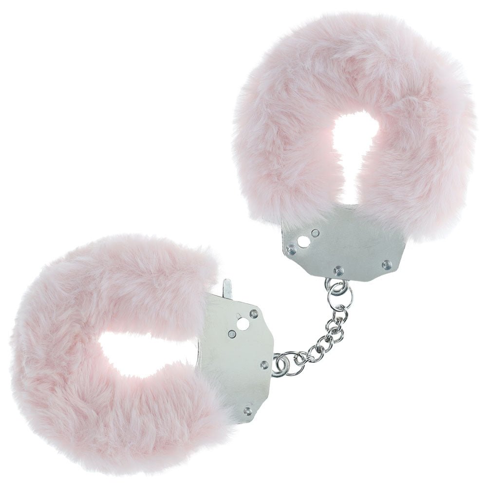 OUCH! Heavy - Duty Fluffy Cuffs - Powder Pink - Powder Pink Fluffy Restraints – Sex toys NZ by Naughtyhut. Discreet delivery nationwide.