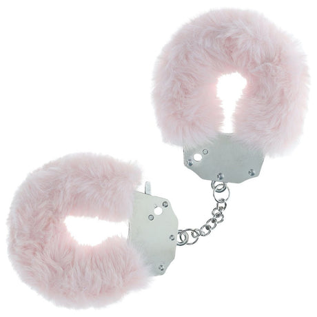 Buy OUCH! Heavy - Duty Fluffy Cuffs - Powder Pink - Powder Pink Fluffy Restraints – Naughtyhut NZ sex toys online. Discreet delivery & top brands.