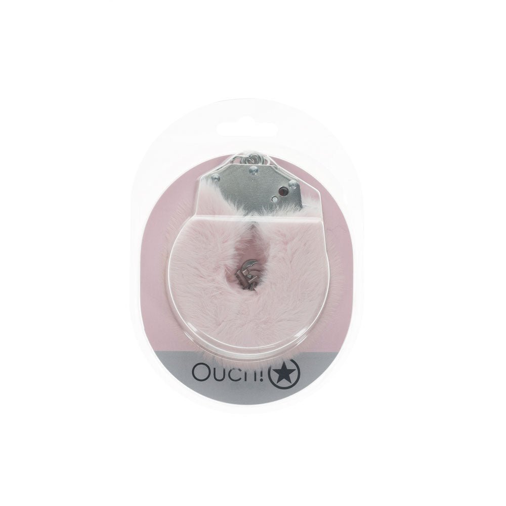 OUCH! Heavy - Duty Fluffy Cuffs - Powder Pink - Powder Pink Fluffy Restraints – Sex toys NZ by Naughtyhut. Discreet delivery nationwide.
