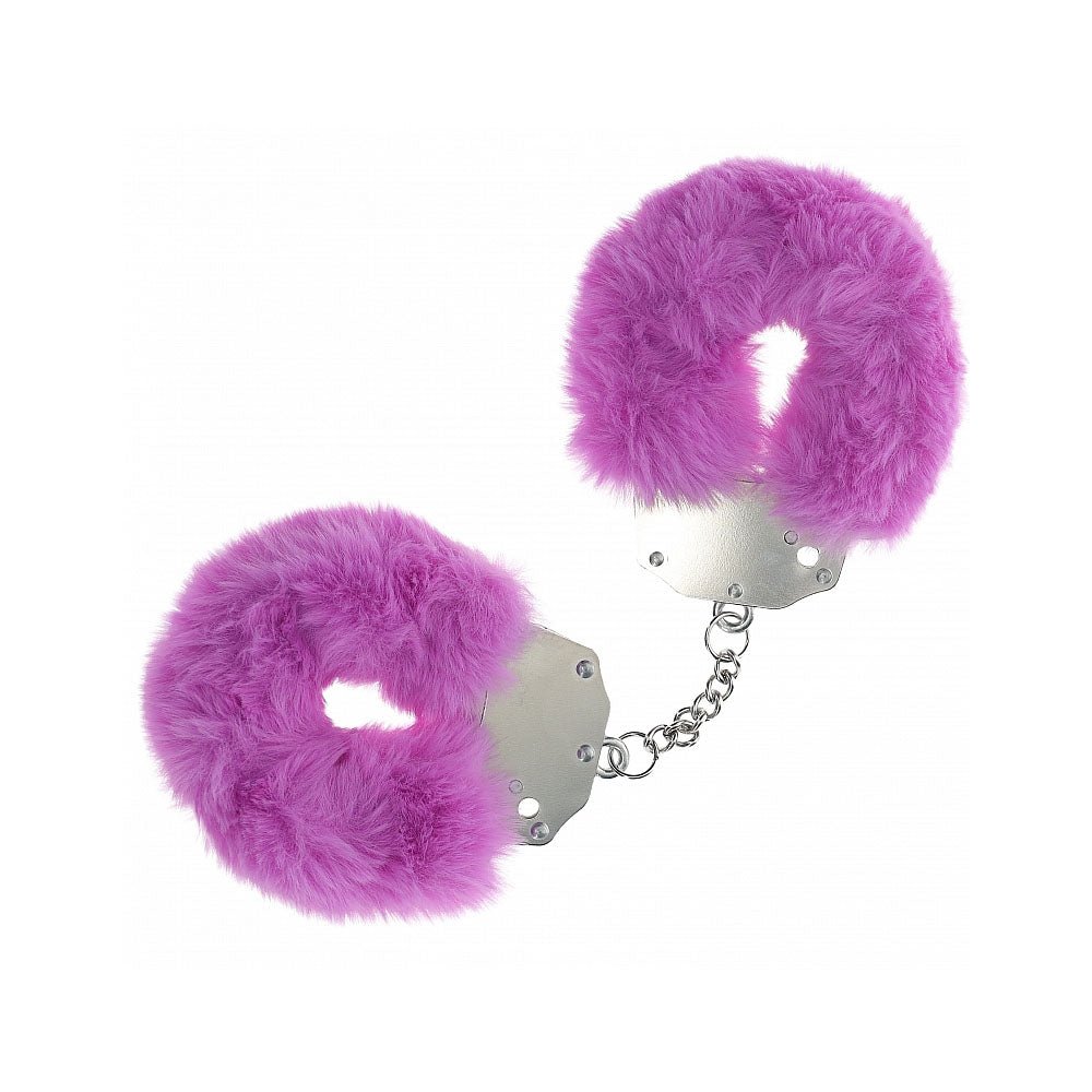 Buy OUCH! Heavy - Duty Fluffy Cuffs - Purple - Purple Fluffy Restraints – Naughtyhut NZ sex toys online. Discreet delivery & top brands.