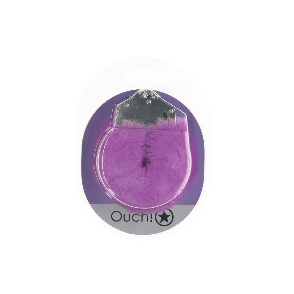 OUCH! Heavy - Duty Fluffy Cuffs - Purple - Purple Fluffy Restraints – Sex toys NZ by Naughtyhut. Discreet delivery nationwide.