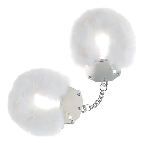 Buy OUCH! Heavy - Duty Fluffy Cuffs - White - White Fluffy Restraints – Naughtyhut NZ sex toys online. Discreet delivery & top brands.
