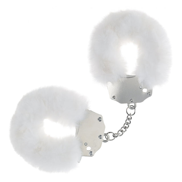Buy OUCH! Heavy - Duty Fluffy Cuffs - White - White Fluffy Restraints – Naughtyhut NZ sex toys online. Discreet delivery & top brands.
