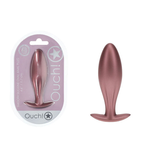 Buy OUCH! Oval Anal Plug - Rose Gold - Rose Gold 11.7 cm Butt Plug – Naughtyhut NZ sex toys online. Discreet delivery & top brands.