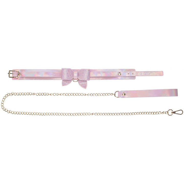 OUCH! Paris Collection - Collar with Leash - Pink Restraint – Sex toys NZ by Naughtyhut. Discreet delivery nationwide.