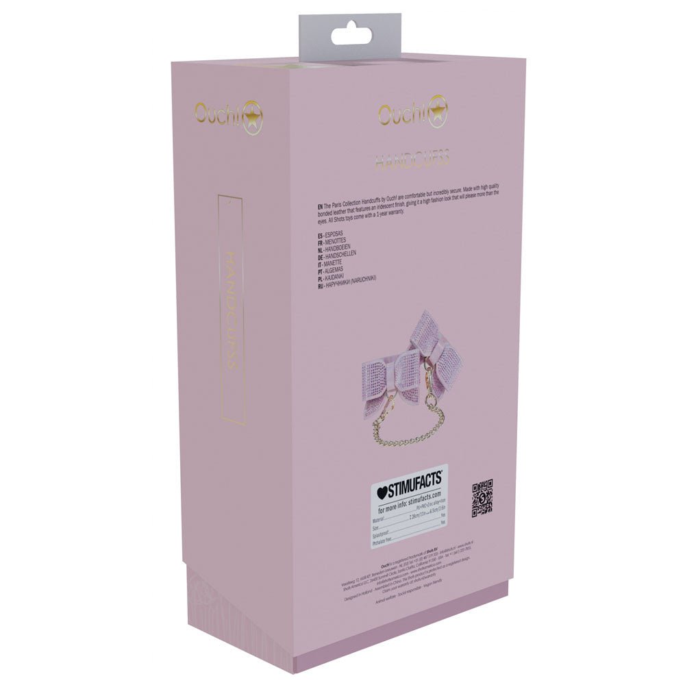OUCH! Paris Collection - Handcuffs - Pink Restraints – Sex toys NZ by Naughtyhut. Discreet delivery nationwide.