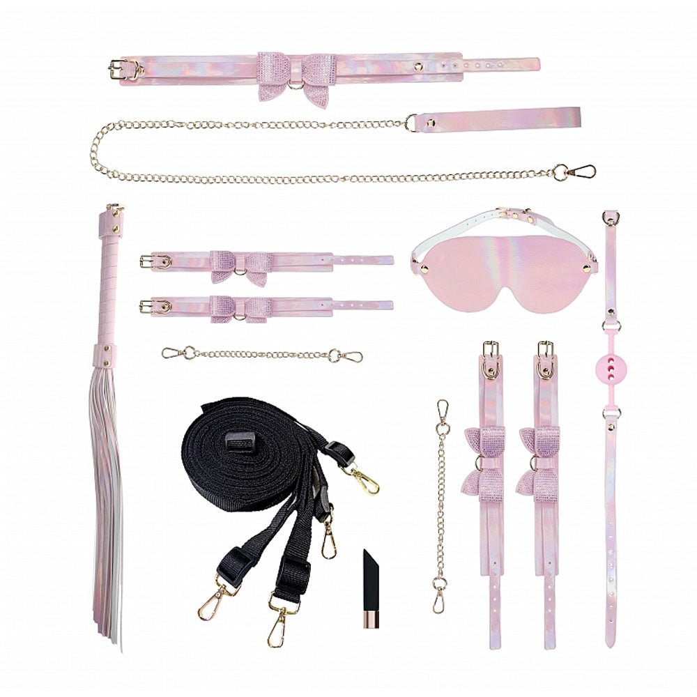 Buy OUCH! Paris Collection - Kit with Bag - Pink Bondage Set with Bag - 8 Piece Kit – Naughtyhut NZ sex toys online. Discreet delivery & top brands.