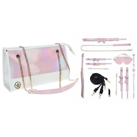 Buy OUCH! Paris Collection - Kit with Bag - Pink Bondage Set with Bag - 8 Piece Kit – Naughtyhut NZ sex toys online. Discreet delivery & top brands.