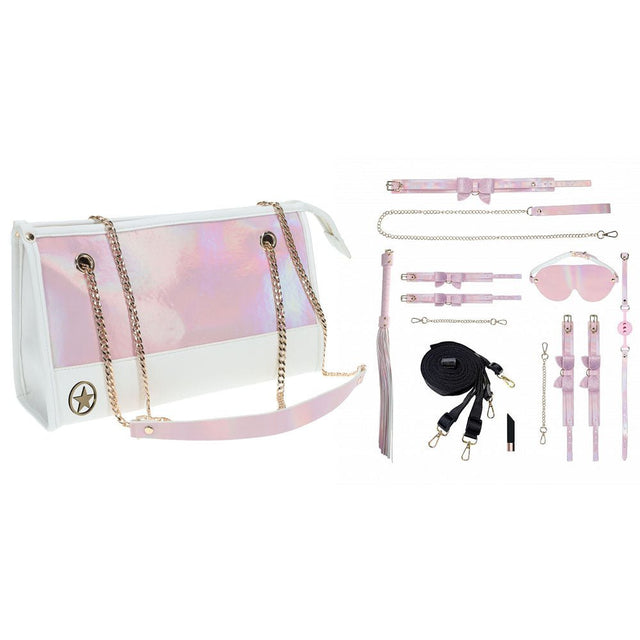 Buy OUCH! Paris Collection - Kit with Bag - Pink Bondage Set with Bag - 8 Piece Kit – Naughtyhut NZ sex toys online. Discreet delivery & top brands.