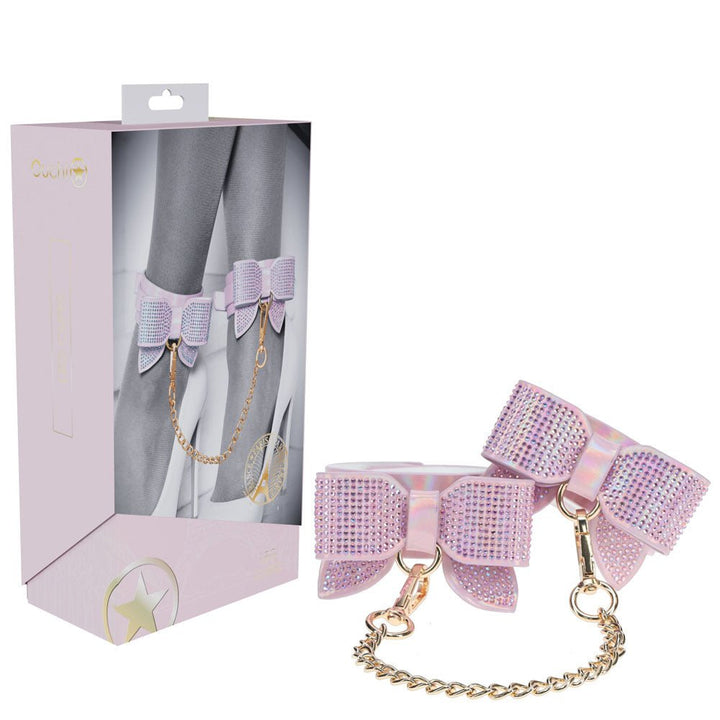 OUCH! Paris Collection - Leg Cuffs - Pink Restraints – Sex toys NZ by Naughtyhut. Discreet delivery nationwide.