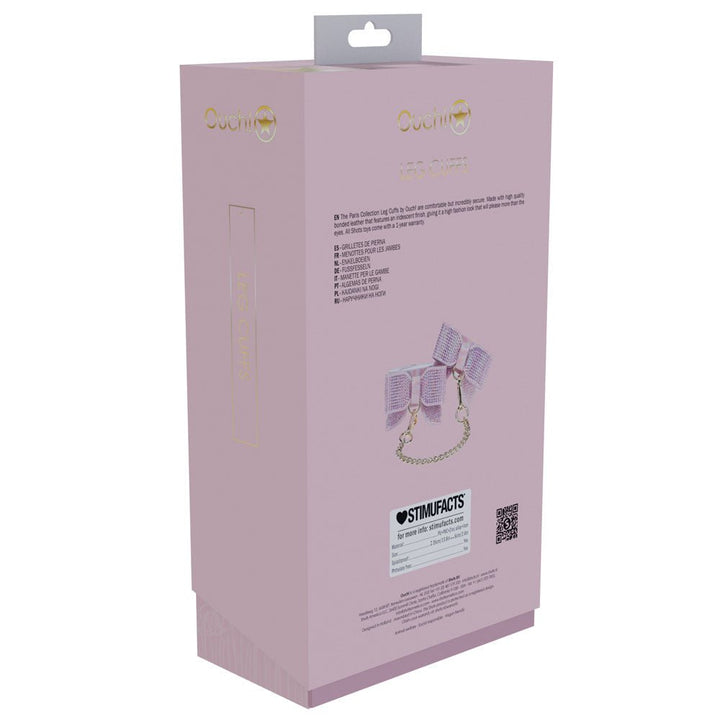 OUCH! Paris Collection - Leg Cuffs - Pink Restraints – Sex toys NZ by Naughtyhut. Discreet delivery nationwide.