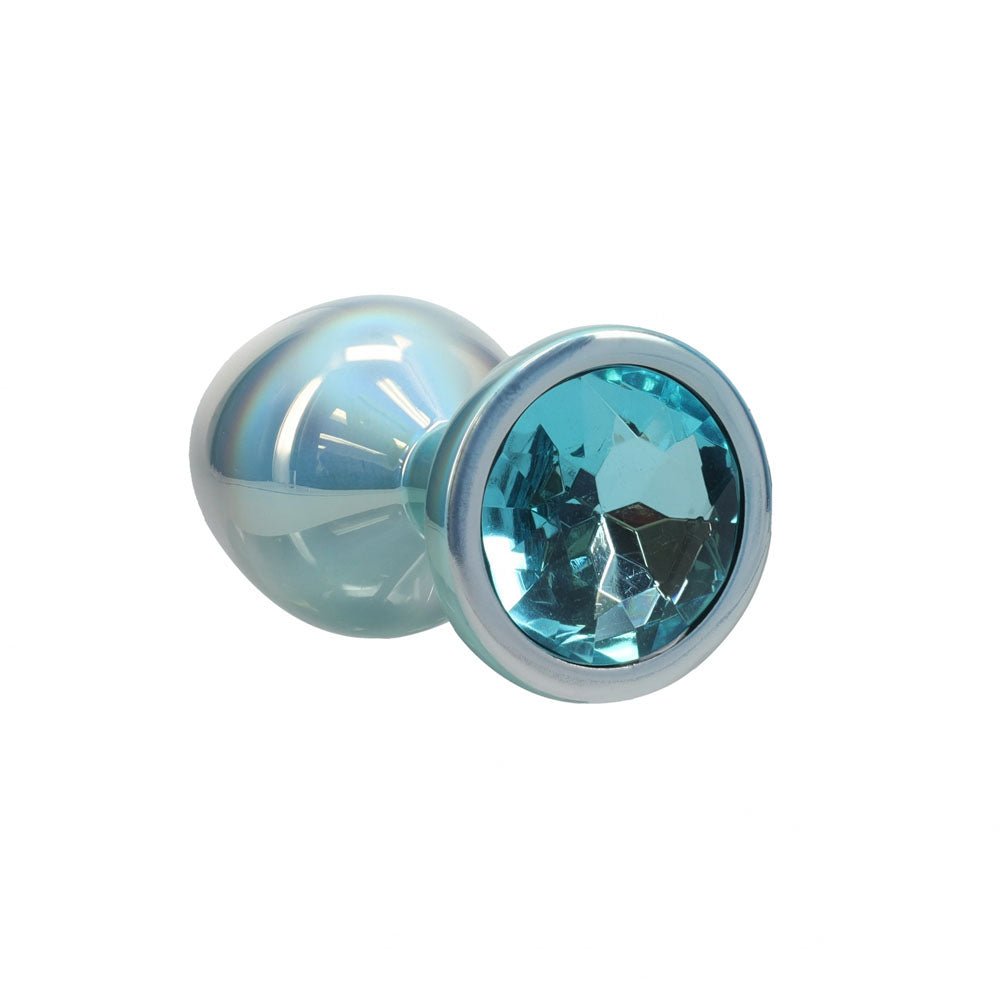 OUCH! Paris Collection - Metal Anal Plug Set - Blue - Metallic Blue Butt Plugs with Gem Bases - Set of 3 Sizes – Sex toys NZ by Naughtyhut. Discreet delivery nationwide.