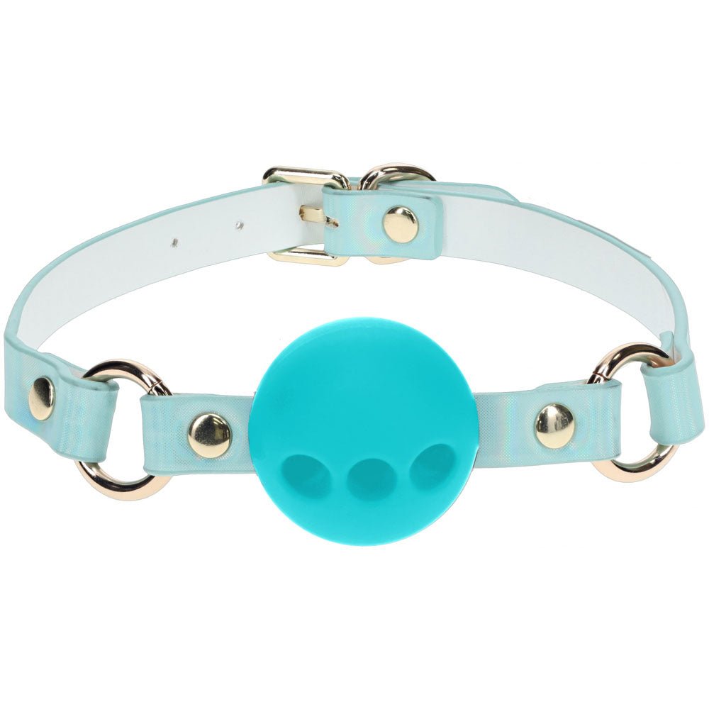 OUCH! Paris Collection - Silicone Ball Gag - Baby Blue Breatheable Mouth Restraint – Sex toys NZ by Naughtyhut. Discreet delivery nationwide.
