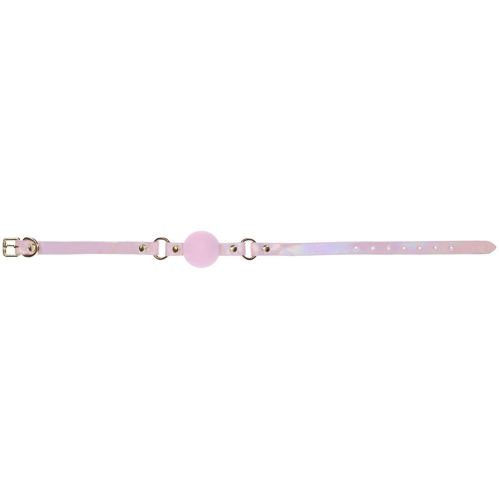 Buy OUCH! Paris Collection - Silicone Ball Gag - Pink Breatheable Mouth Restraint – Naughtyhut NZ sex toys online. Discreet delivery & top brands.