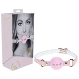 Buy OUCH! Paris Collection - Silicone Ball Gag - Pink Breatheable Mouth Restraint – Naughtyhut NZ sex toys online. Discreet delivery & top brands.