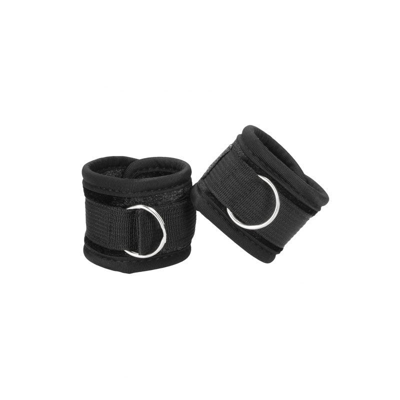 Buy OUCH! Velvet & Velcro Adjustable Handcuffs - Black Restraints – Naughtyhut NZ sex toys online. Discreet delivery & top brands.