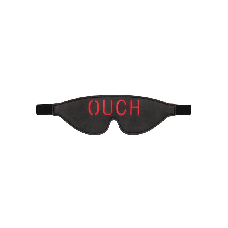 OUCH! Black & White Bonded Leather Eye - Mask ''Ouch'' - Black Eye Restraint – Sex toys NZ by Naughtyhut. Discreet delivery nationwide.